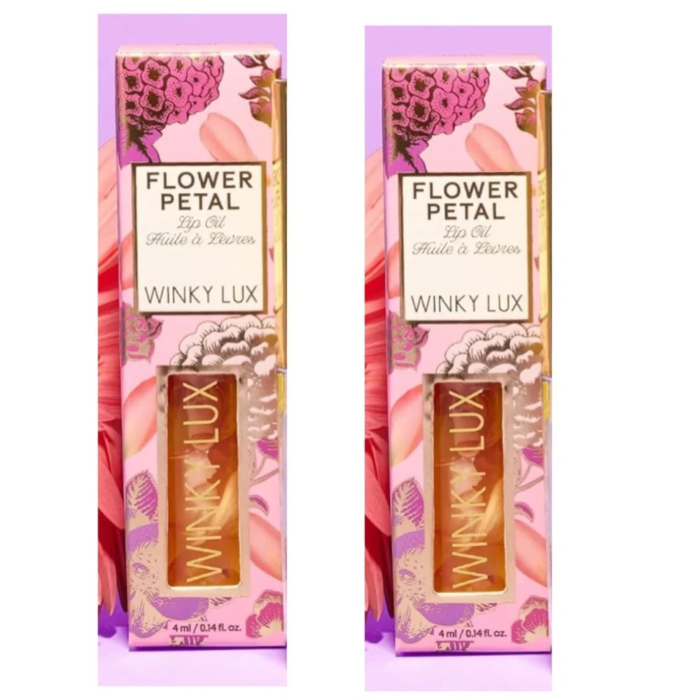 Winky Lux Flower Petal infused Lip Oil 2 pack‎ new